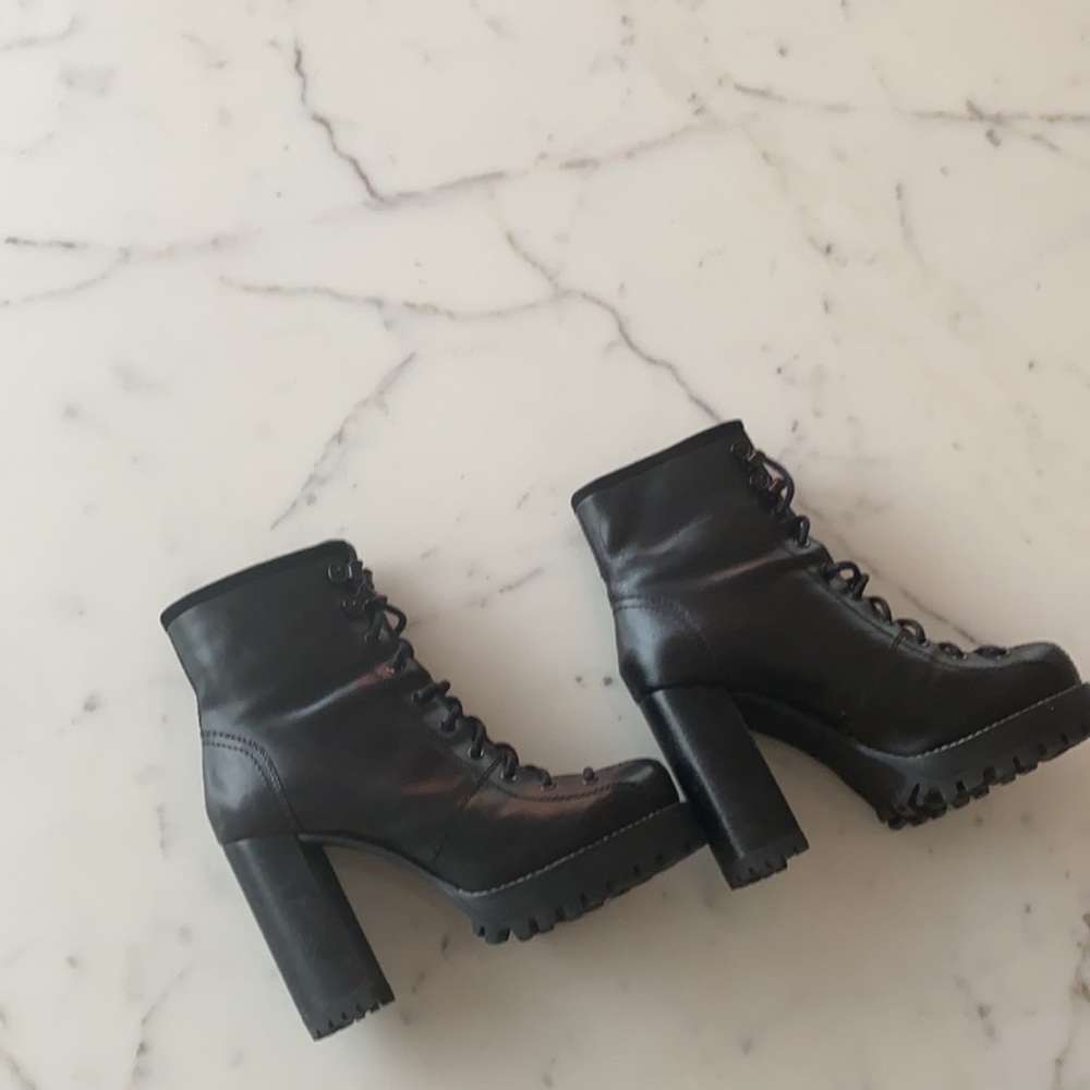 Platform combat boots